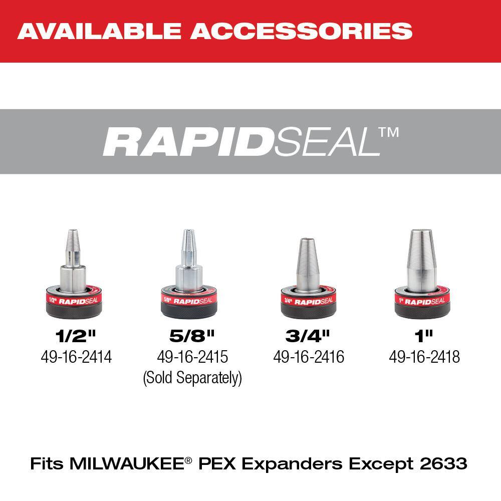 MW M12 FUEL RAPID SEAL ProPEX Expander Heads With 12 in. to 1 in. ProPEX Expansion Tool With 1 in. PEX Tubing Cutter 2532-20-48-22-4204