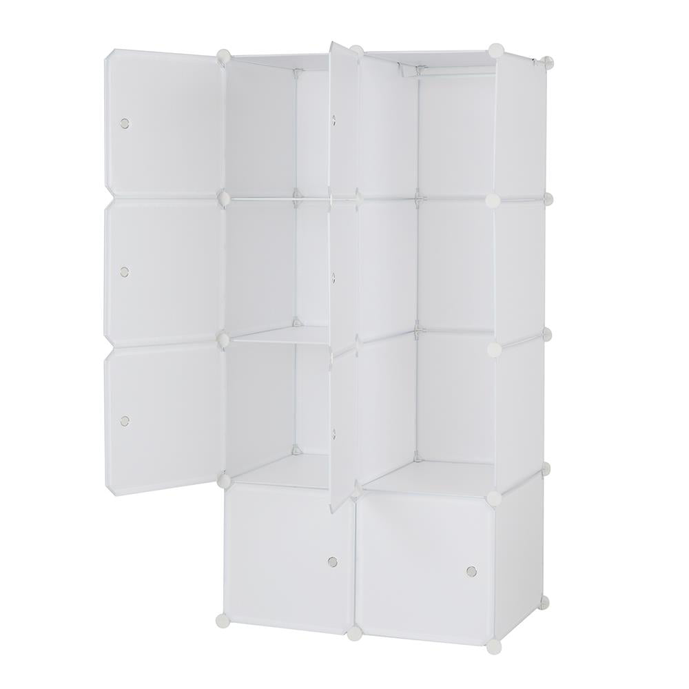 FCH 8-Cube Wardrobe Portable Closets, White