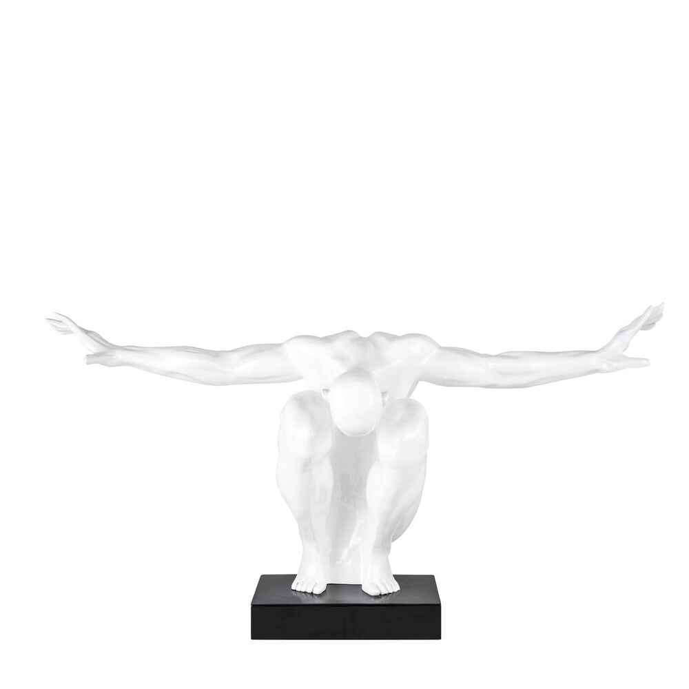 Finesse Decor Saluting Men  Resin Sculpture  Large Size