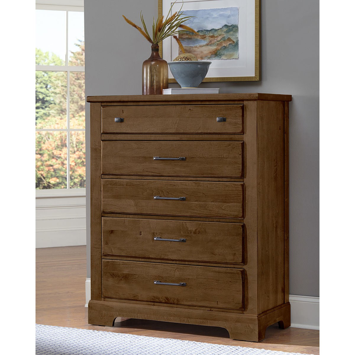 Cool Rustic 5-Drawer Chest