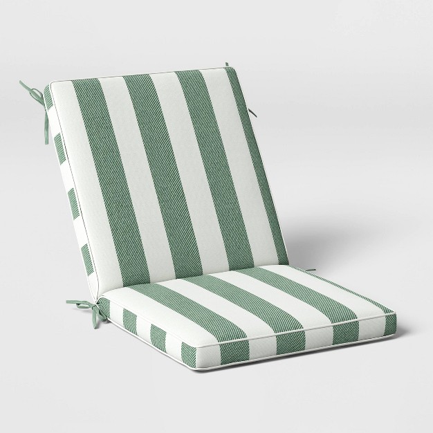 Outdoor Chair Cushion With Contrast Piping Designed With Studio Mcgee