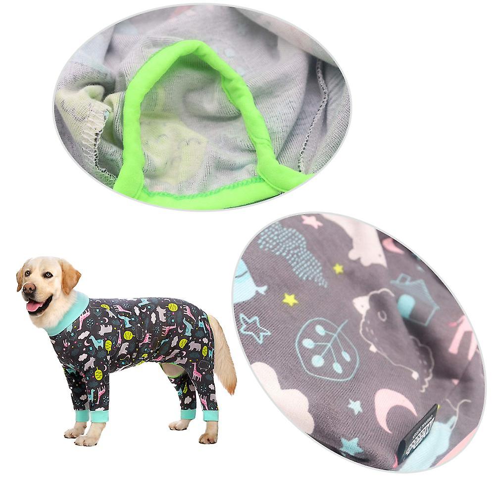 Dog Pajamas Jumpsuit ，lightweight Dog Pjs Clothes Apparel Onesies，shirt For Large Size Dogs After Surgery-34