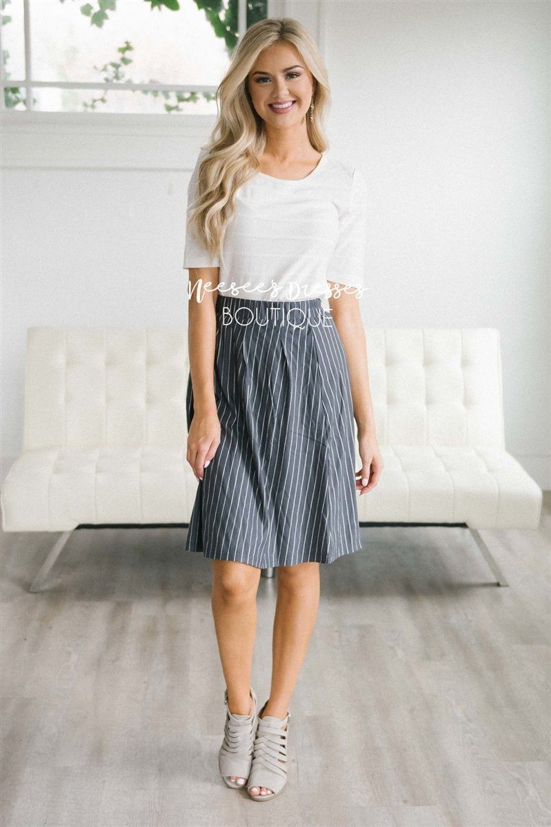 Striped Aline Skirt