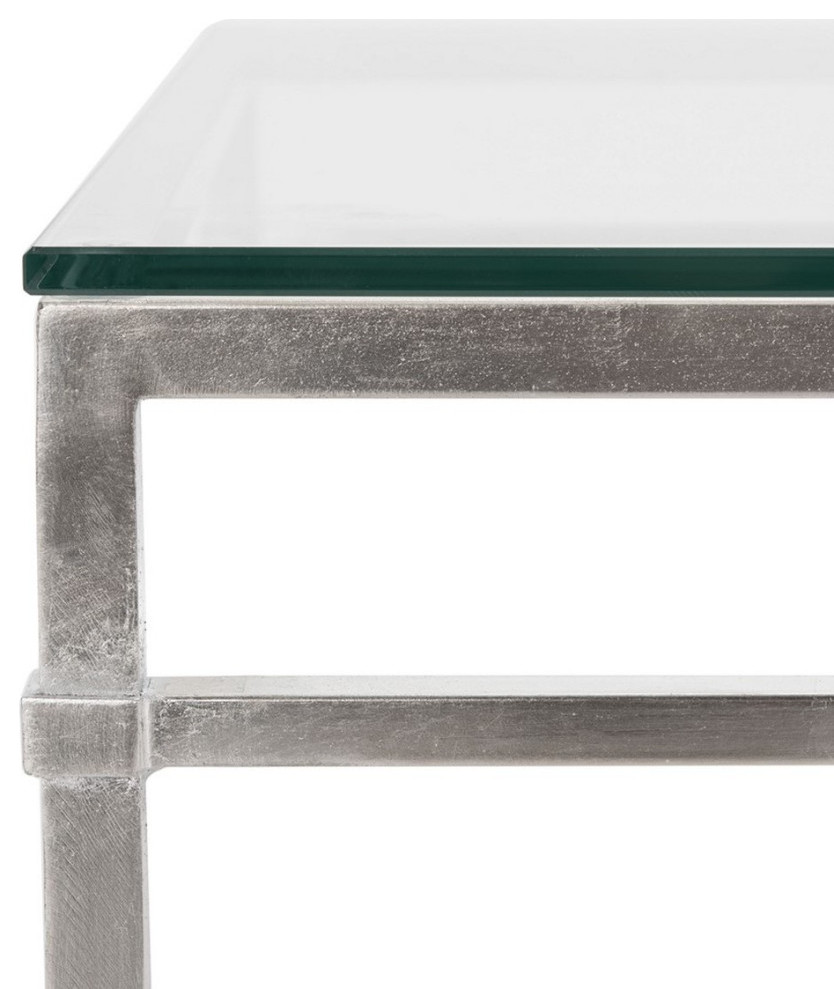 Gatti Antique Silver Glass Cocktail Table   Contemporary   Coffee Tables   by AED Luxury Home Decor  Houzz