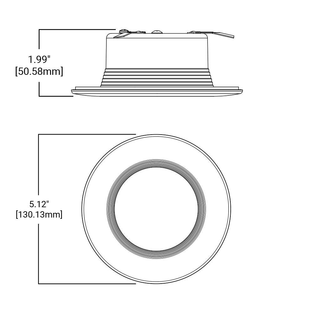 Halo RL 4 in. 2700K to 5000K White Integrated LED Recessed Ceiling Light Retrofit Trim with Selectable CCT (2-Pack) RL406CCT-2PK