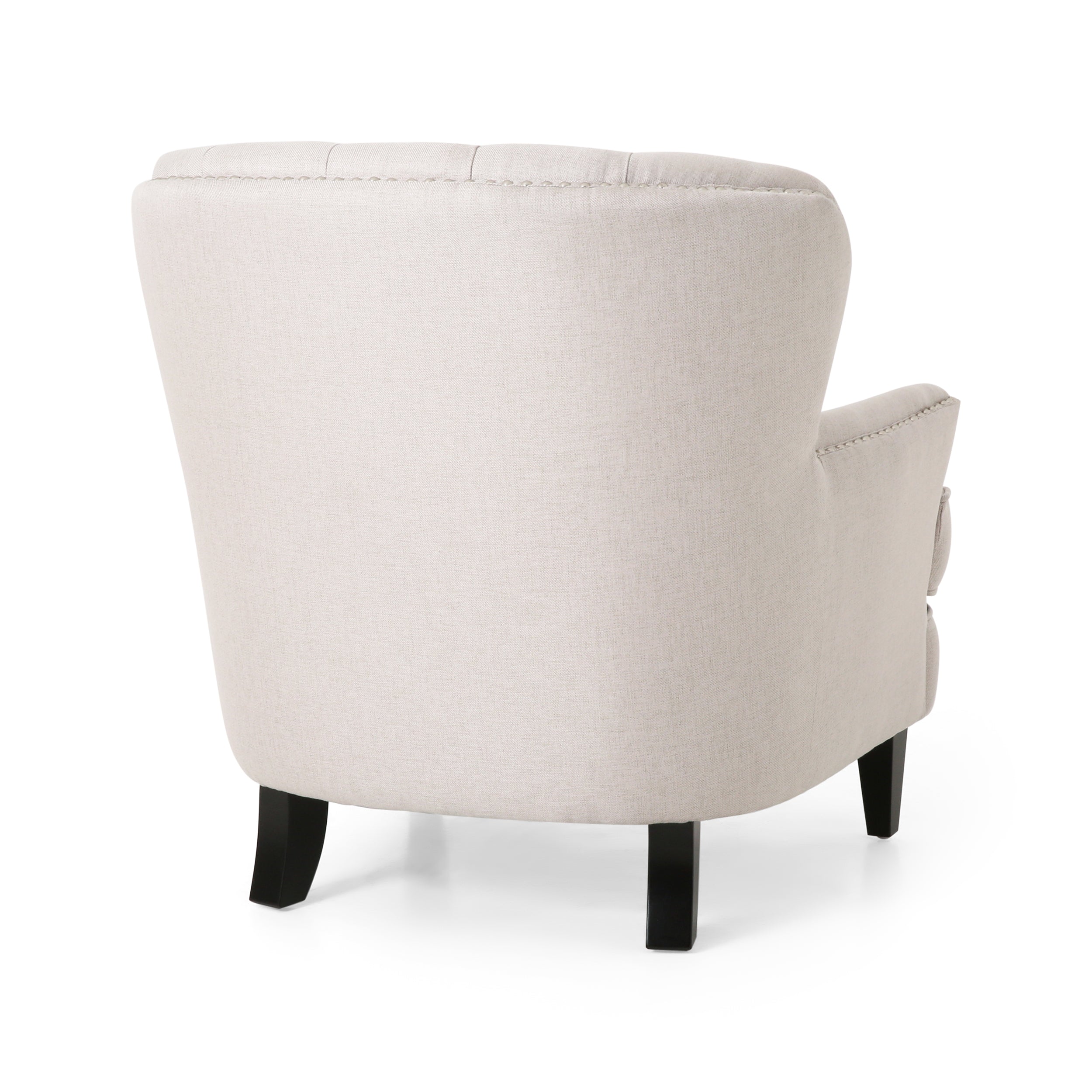 Jaxen Contemporary Tufted Fabric Club Chair and Ottoman Set