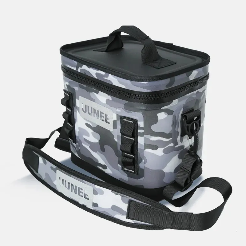 Tpu Waterproof Food Thermal Insulated Soft Ice Drink Picnic Fishing Camping Outdoor Camouflage Cooler Bag With Shoulder Strap