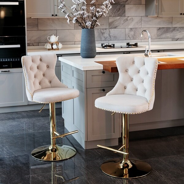 Adjusatble Seat Height Barstools (Set of 2)