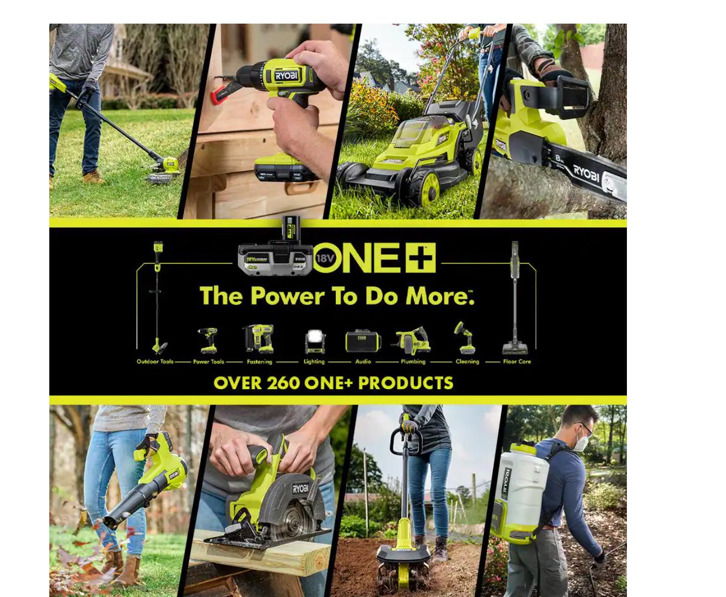 RYOBI P2530 ONE+ 18V Electric Cordless Pruning Reciprocating Saw with 2.0 Ah Battery and Charger