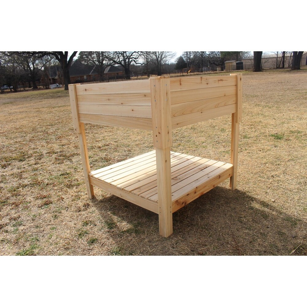 Zylina Raised Garden w/ lower Storage Shelf   36 x 36 x 36