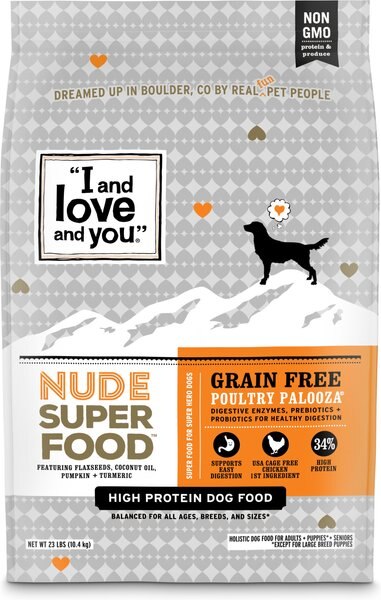 I and Love and You Nude Super Food Grain-Free Poultry Palooza Dry Dog Food