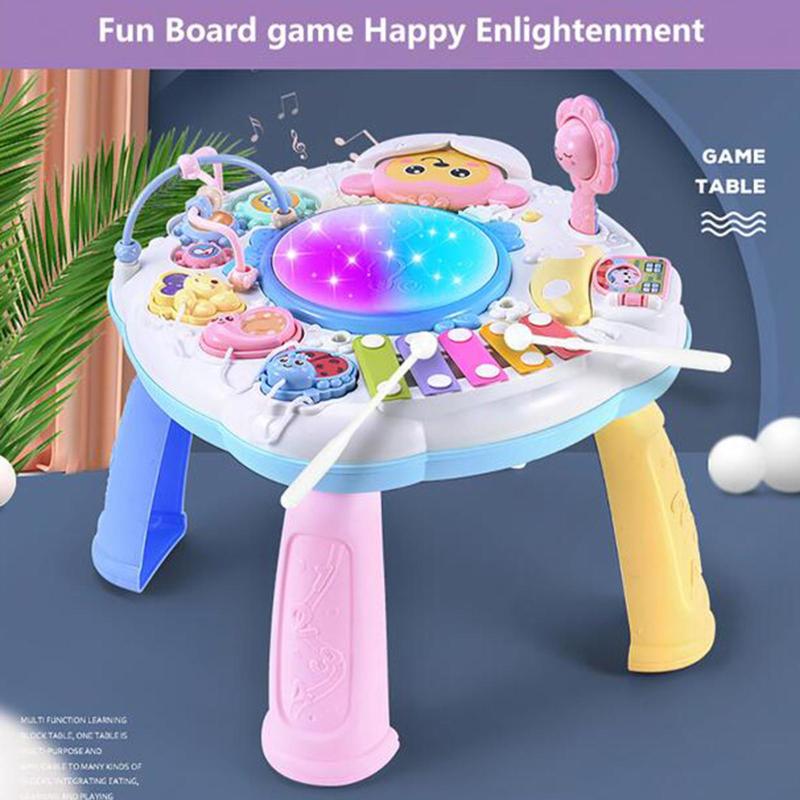 Multi-Function Musical Learning Table Baby Toys Early Education Toys Music Activity Center Table for Infant Babies Toddler Boys