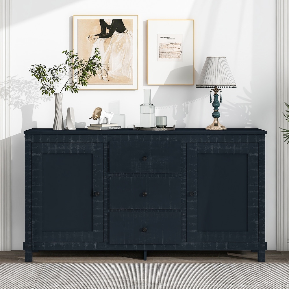 Buffet Cabinet Sideboard Console Table with Storage Cabinets   Drawers