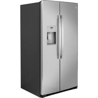 GE 25.1 cu. ft. Side by Side Refrigerator in Fingerprint Resistant Stainless Steel GSS25IYNFS