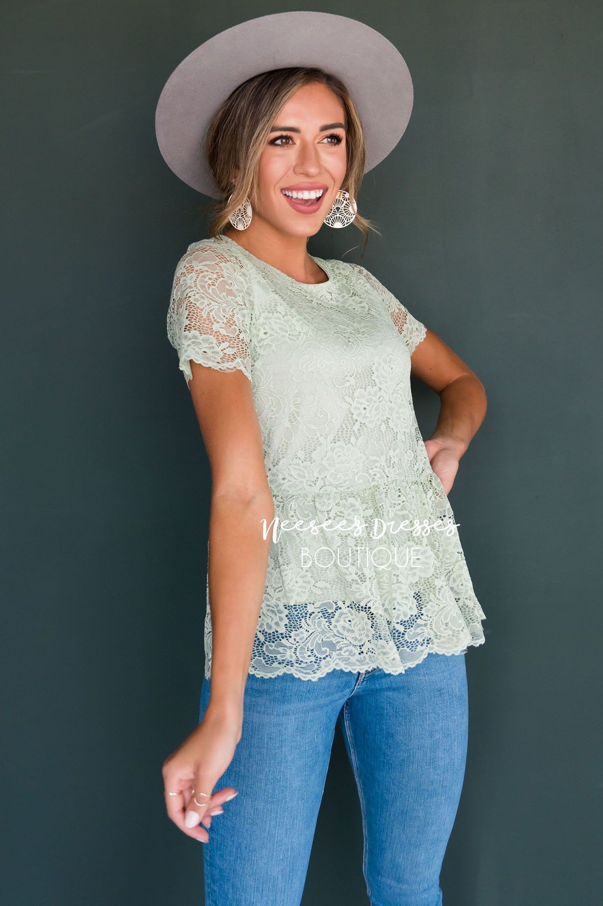 Better Days Ahead Modest Lace Top