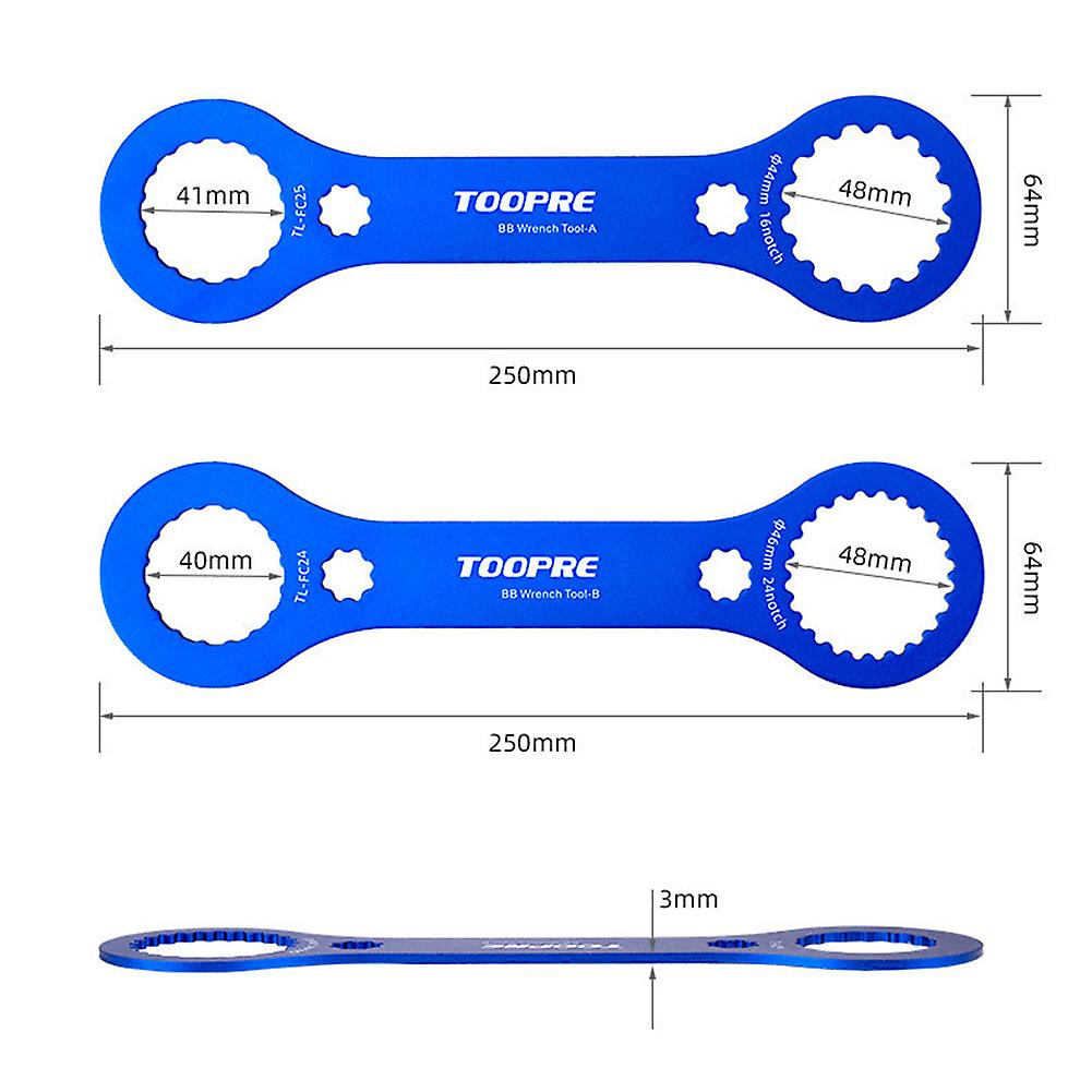 Bicycle Multifunctional Bb Wrench Bottom Bracket Spanner Mountain Bike Road Bicycle Install Remove Crank Repair Tool Double End Type B