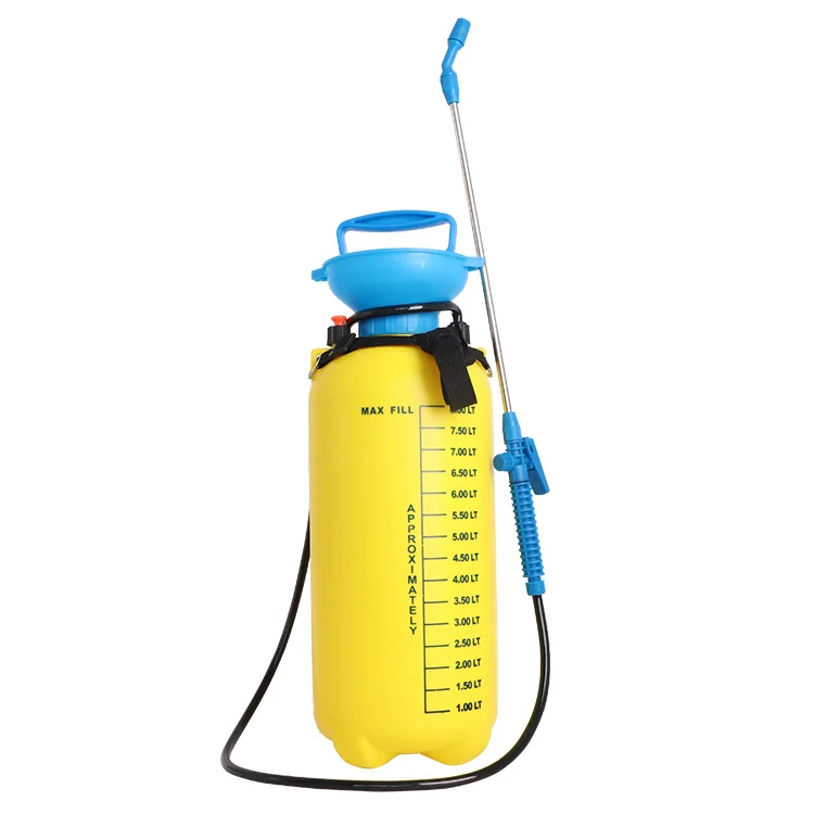 8L Plastic Tank Stainless Steel Spray Boom No Slip Handle Hand High Pressure Pump Garden Sprayer