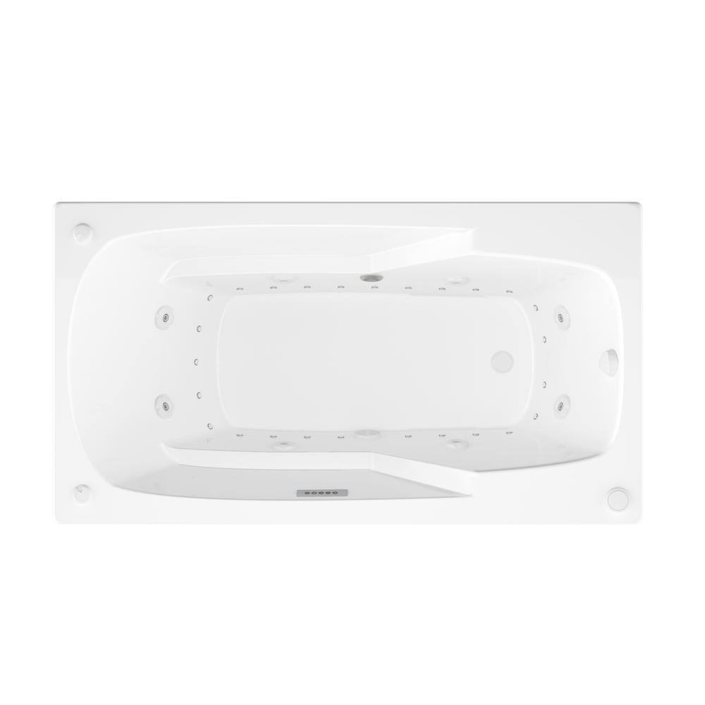 Universal Tubs Coral Diamond Series 5 ft. Left Drain Rectangular Drop-in Whirlpool and Air Bath Tub in White HD3660EDLX