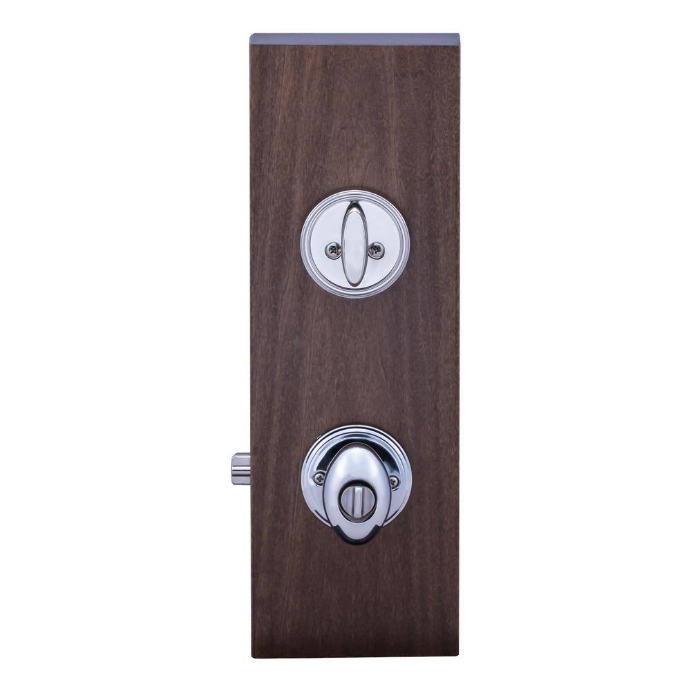 Copper Creek Egg Polished Stainless Entry Door Knob with Deadbolt EKDB141PS