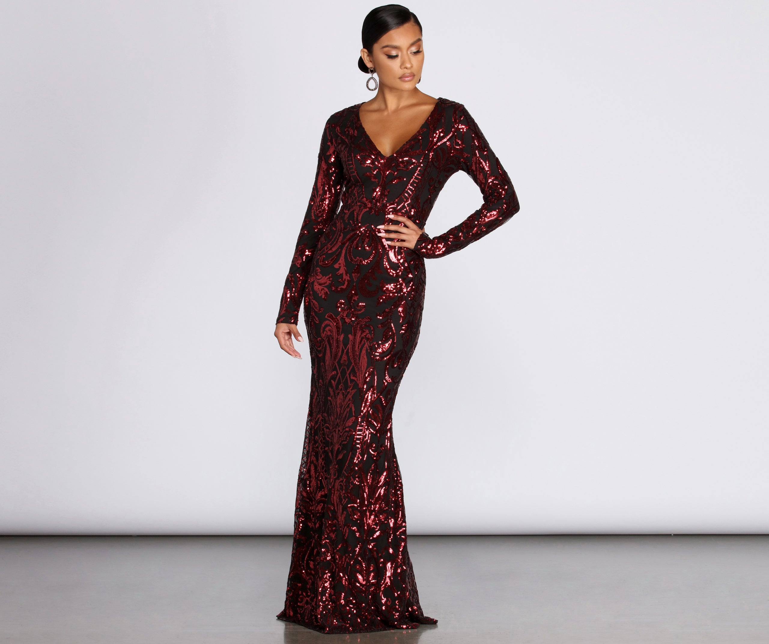 Cecile Sequin Formal Gown