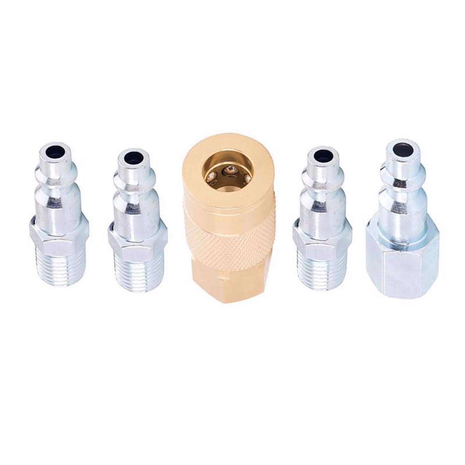 Craftsman Brass/Steel Coupler and Plug 1/4 in. 5 pc