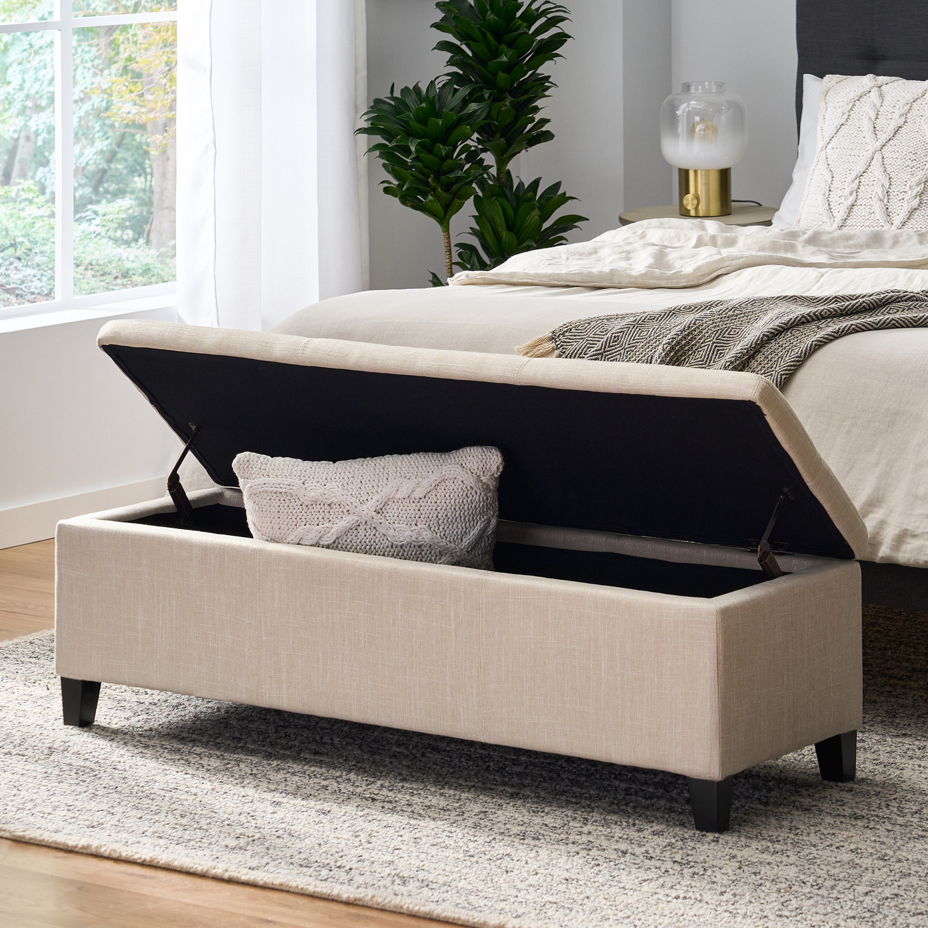 Rupert Upholstered Storage Ottoman Bench