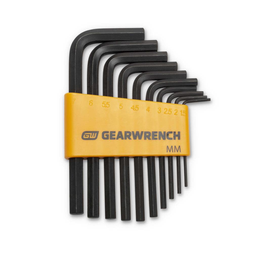 GEARWRENCH Metric Hex Key Set Short Arm 10pc 83501 from GEARWRENCH