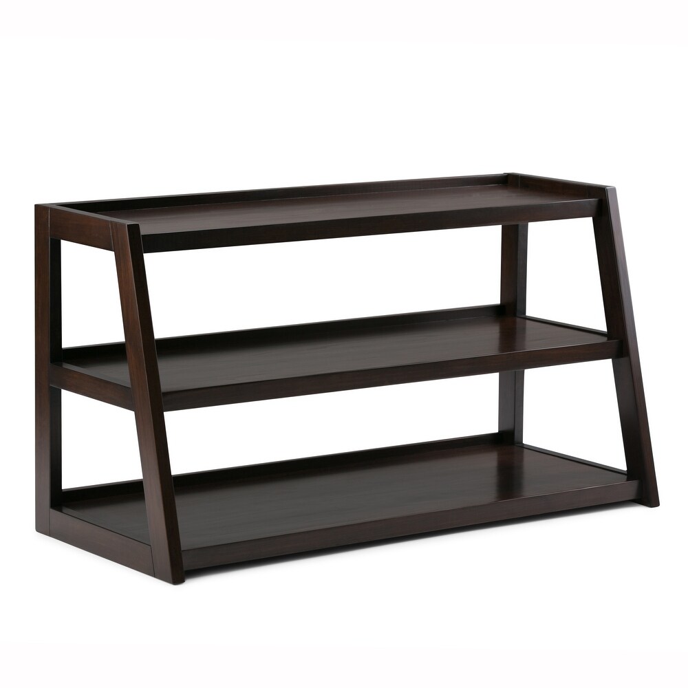 WYNDENHALL Hawkins Solid Wood 48 inch Industrial 3 tier TV Stand   48\