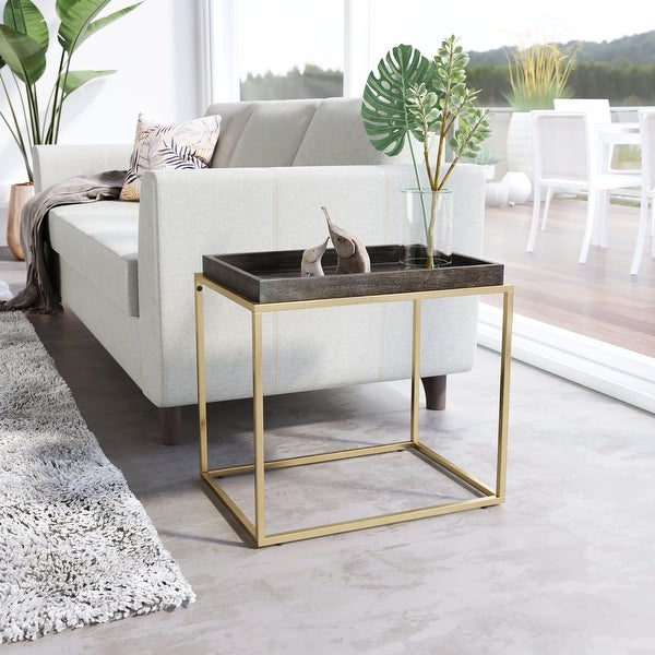 Jahre Side Table Black and Brass