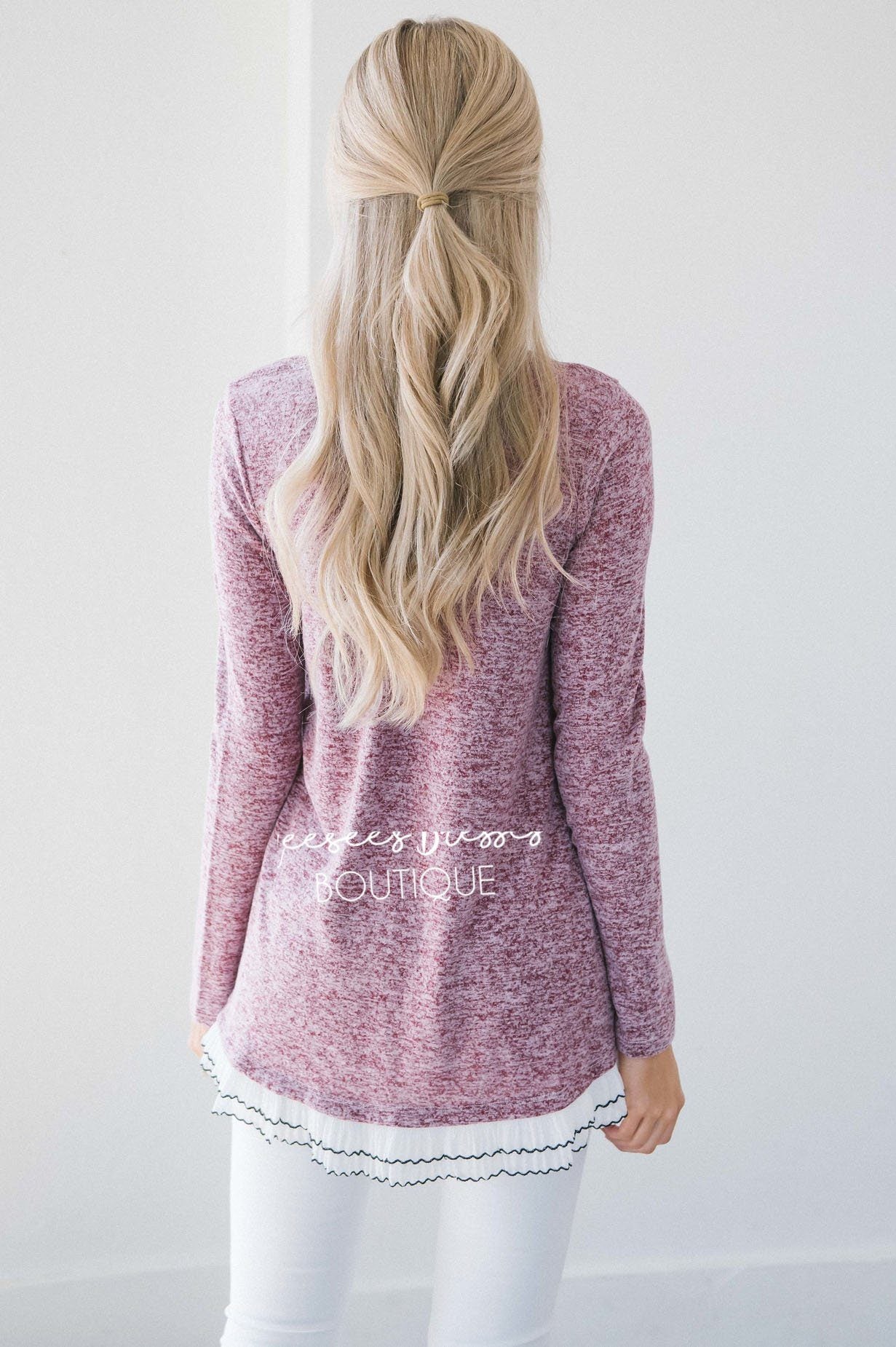 The Staci Ruffle Hem Sweater