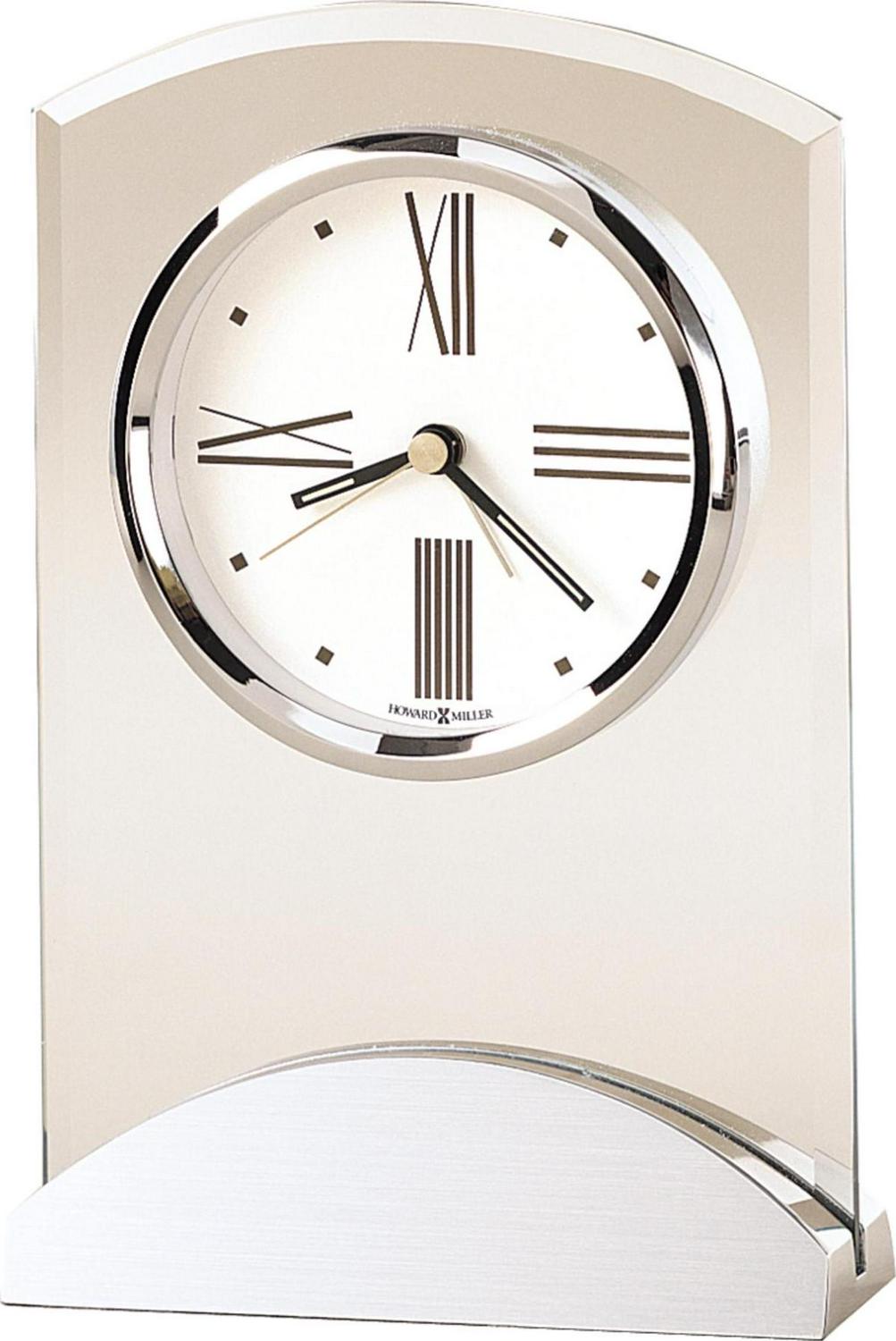 Howard Miller 645397 6-1/2 X 4-1/2 Tribeca Aluminum Analog Table Top Clock  Silver