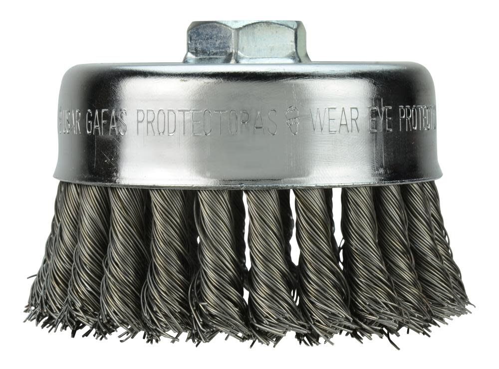 Milwaukee 4 in. Carbon Steel Knot Wire Cup Brush 48-52-1350 from Milwaukee