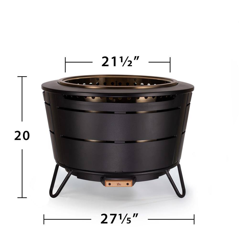 TIKI 27.5 in. Reunion Fire Pit Metal Black 1121001