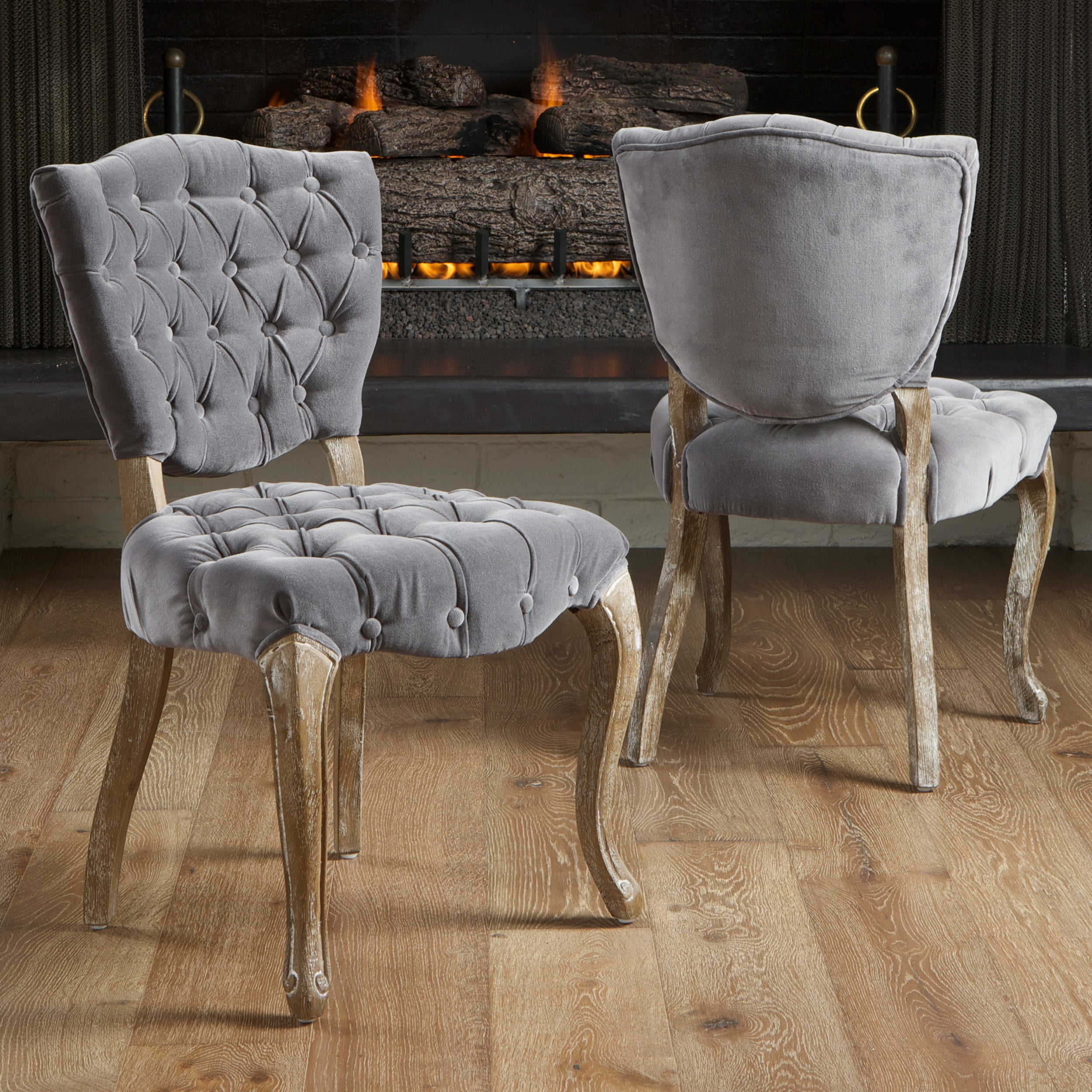 Duke Tufted Velvet Dining Chair (set of 2)