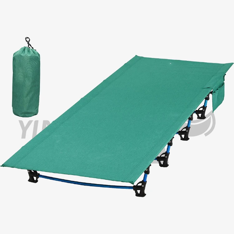 Wholesale Ultralight Customized Folding Camping Cot Bed Lightweight and Compact Outdoor Bed for Adults and Children