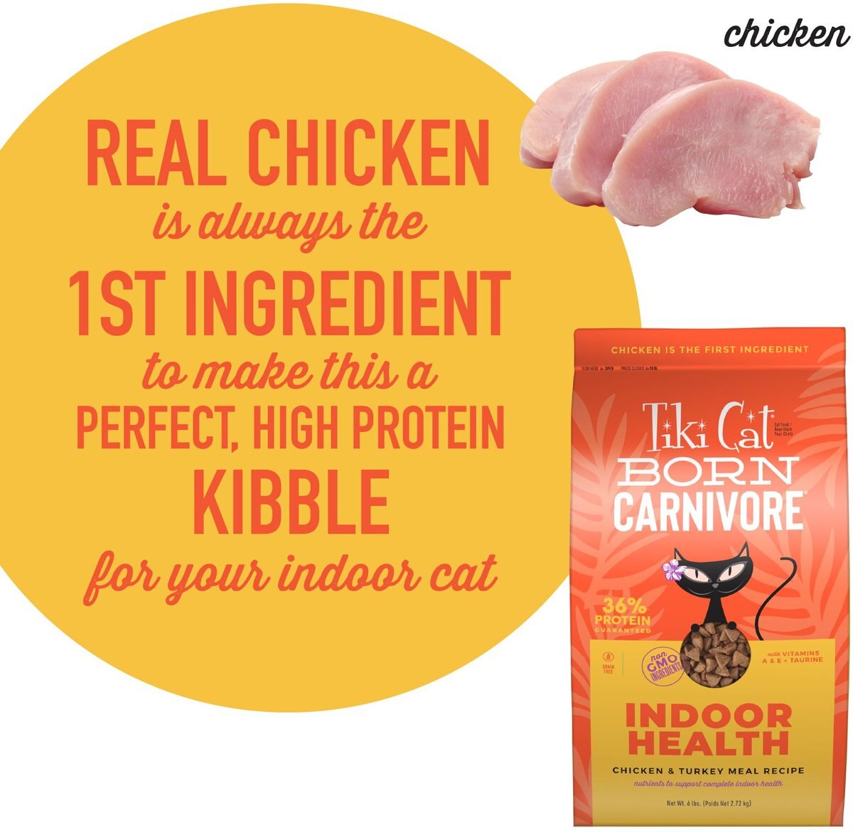 Tiki Cat Essentials Grain-Free Chicken and Turkey Meal Recipe Dry Cat Food