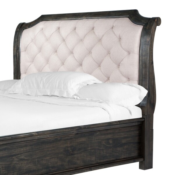 Bellamy Traditional Peppercorn Queen Sleigh Bed Headboard - - 20191336