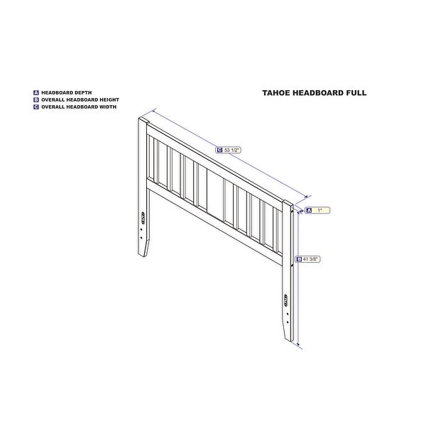 Tahoe Full Slatted Headboard in Espresso - - 37219651