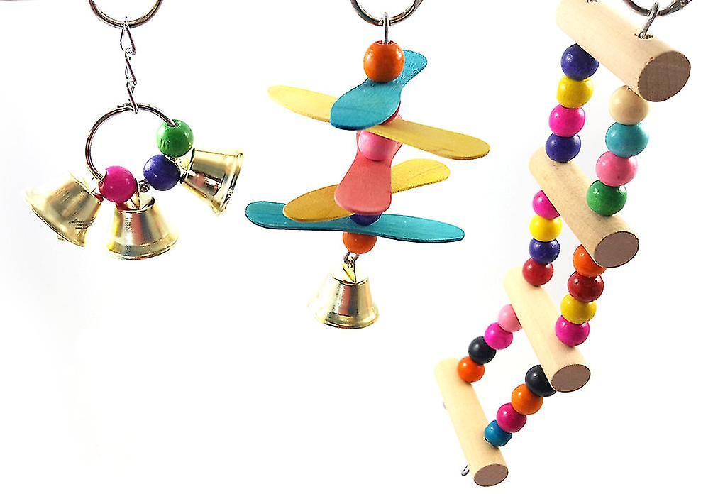 Bird Toys Wooden Stairs Swing Ladder Climbing Ladder Parrot Toy Stairs Small And Medium Parrot Toys