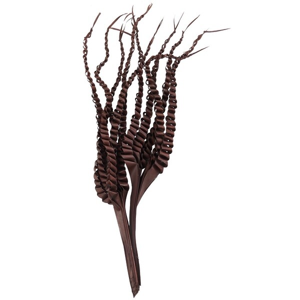 Dark Brown Dried Plant Handmade Tall Five Finger Palm Leaf Home Decor Natural Foliage