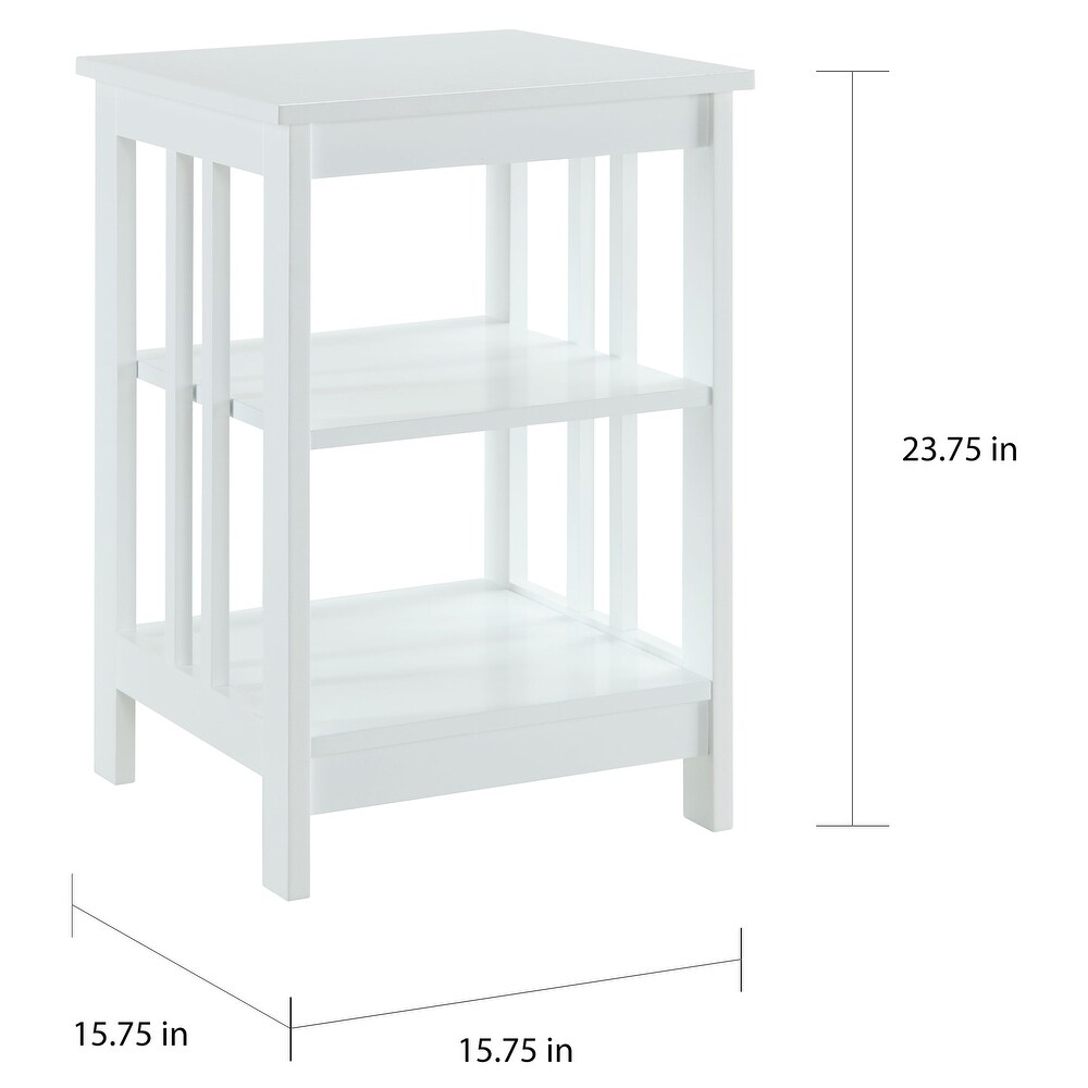 Convenience Concepts Mission End Table with Shelves