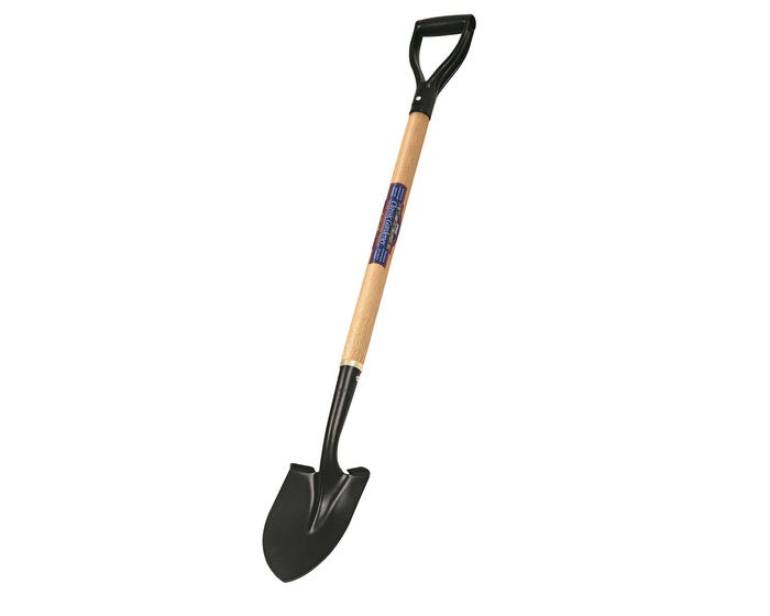 Truper Classic Gardener Round Point Shovel， D-Handle， 32