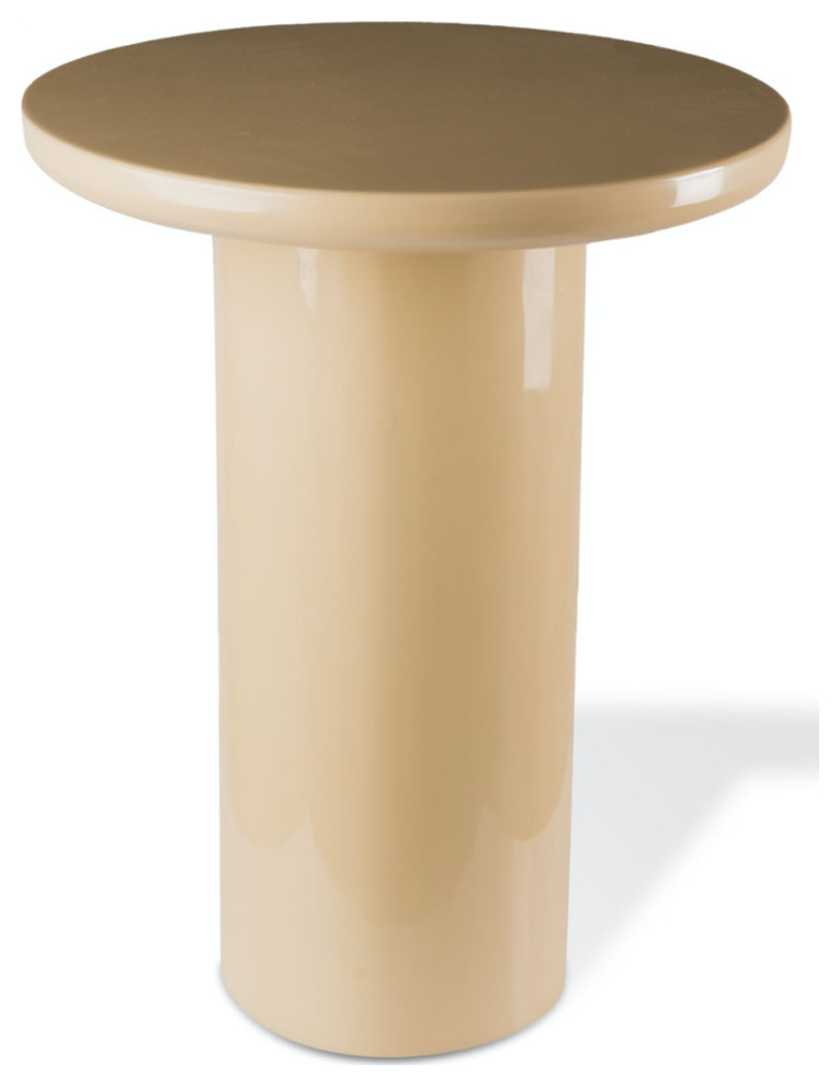 Beige Lacquered Side Table  Pols Potten Mob   Transitional   Side Tables And End Tables   by Luxury Furnitures  Houzz