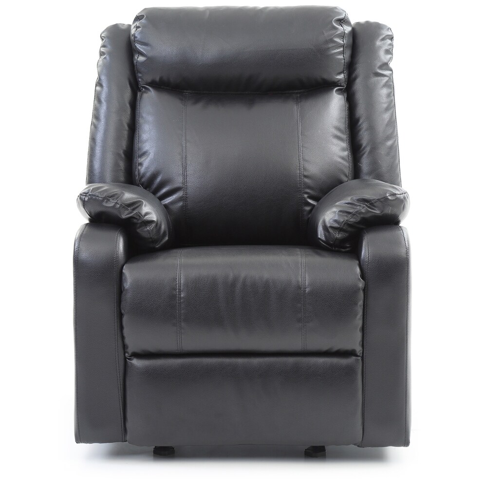 PU Faux Leather Rocker Recliner Reclining Home Theater Seating Sofa Recline Chair 360掳 Swivel Rocker Rocking Recliner