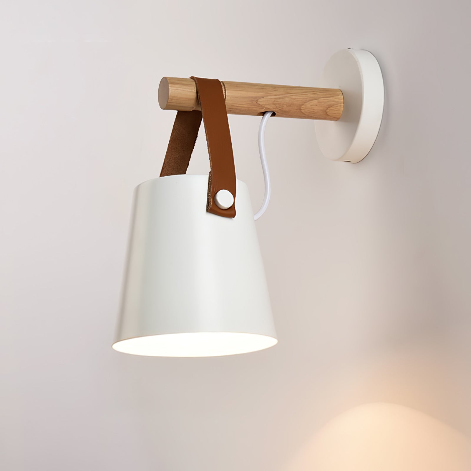 Wooden Conical Wall Light