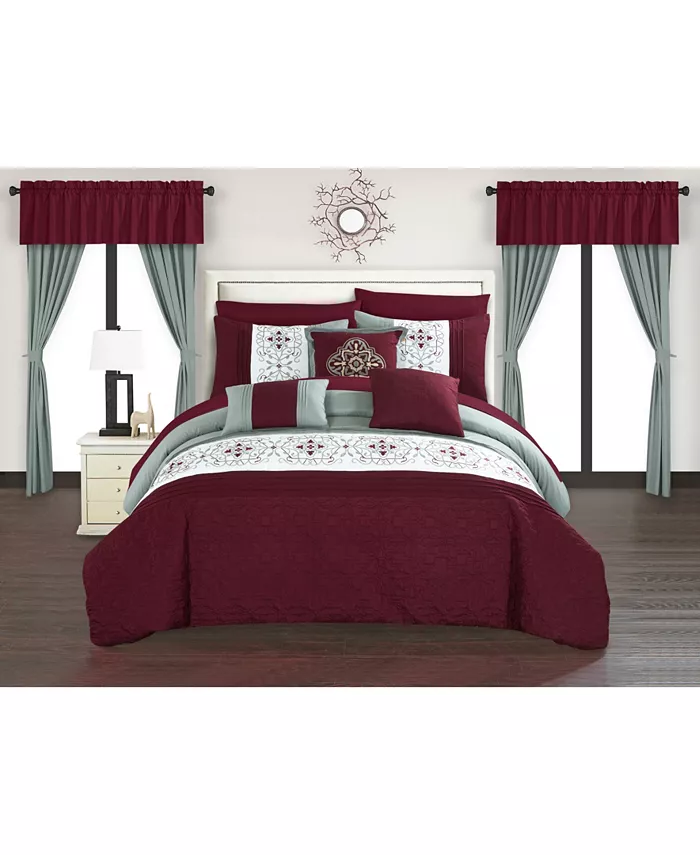 Chic Home Emily 20 Piece Queen Bed In a Bag Comforter Set