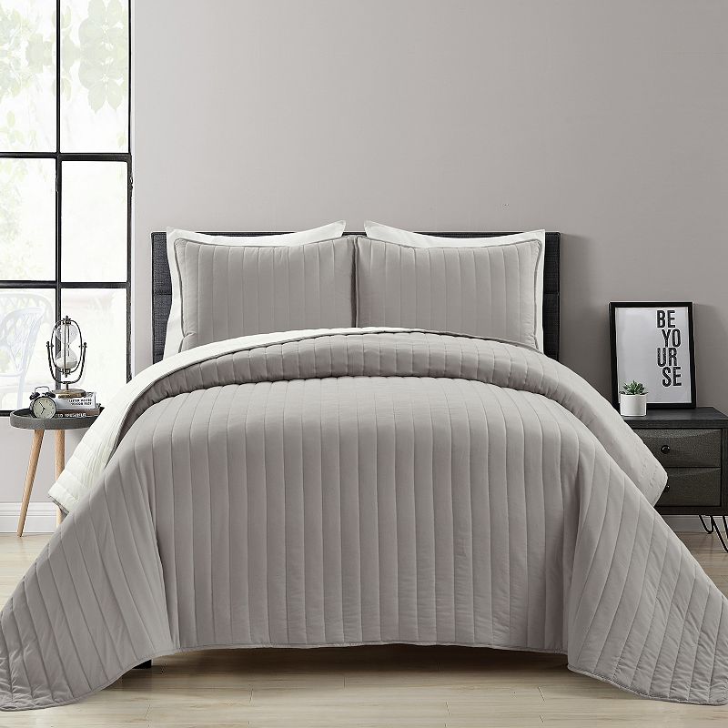 Lush Decor Soft Stripe All Season Quilt Set