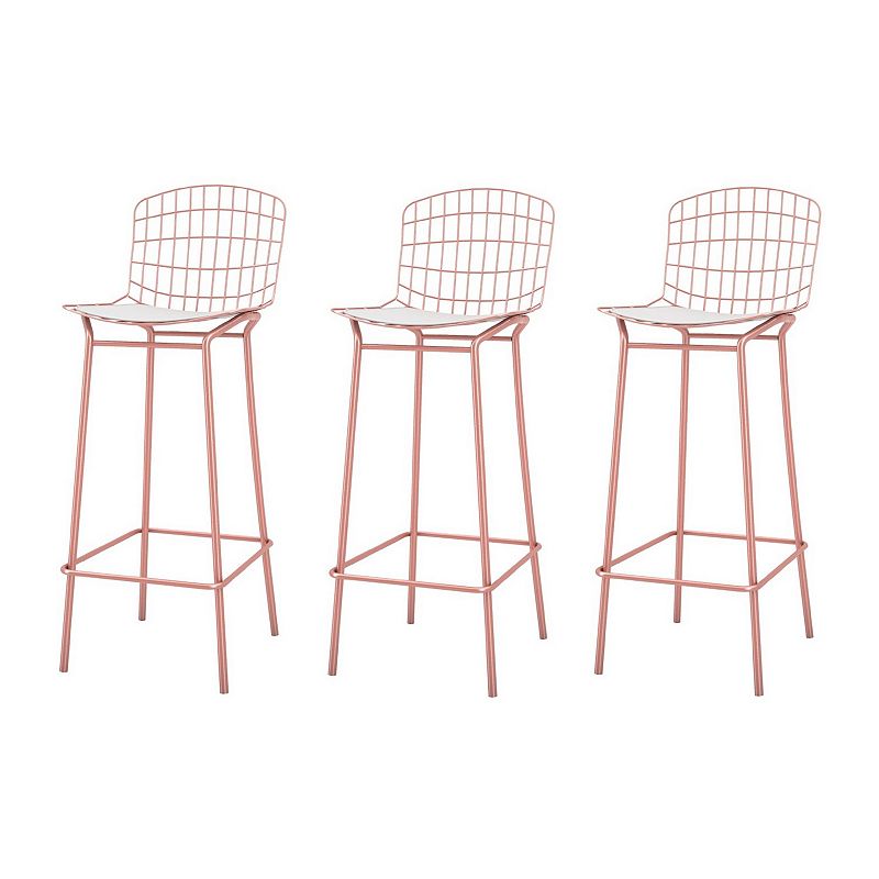 Manhattan Comfort Madeline 3-Piece Bar Stool Set