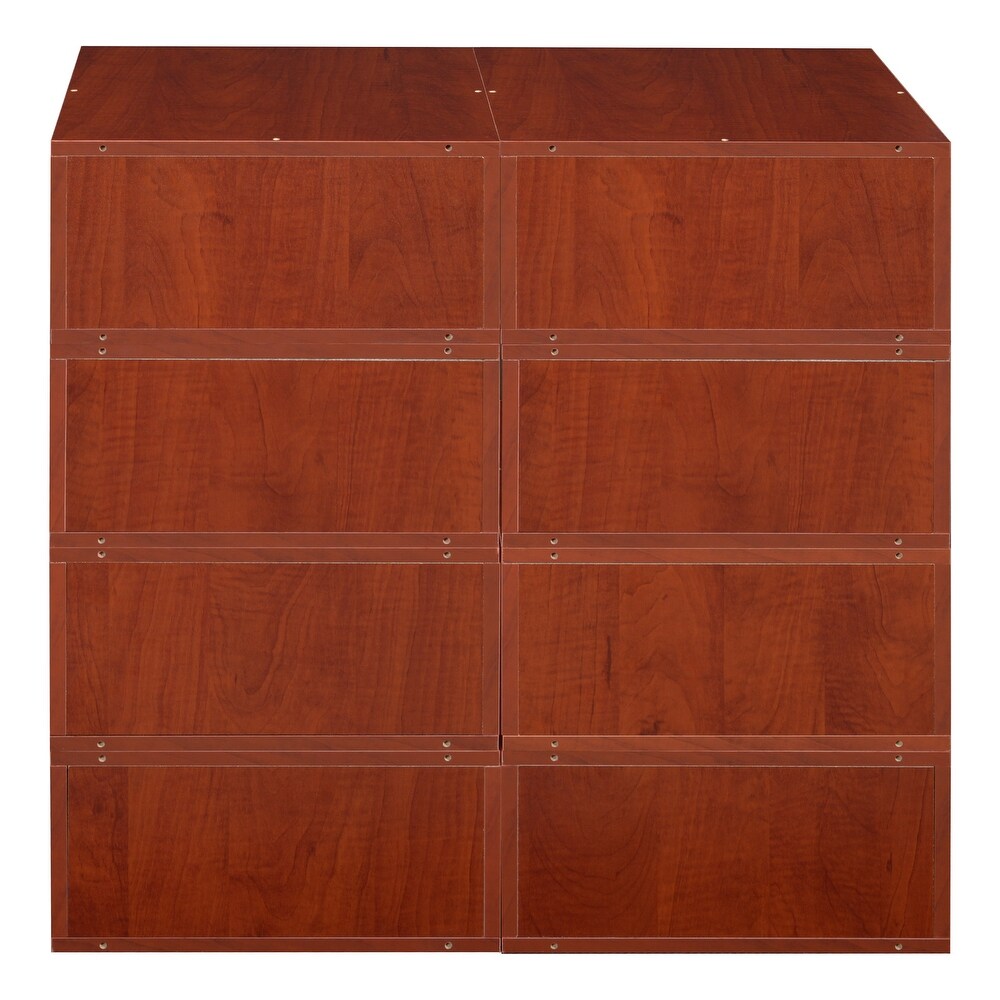 Noble Connect Storage Set  8 Half Size Cubes  Warm Cherry