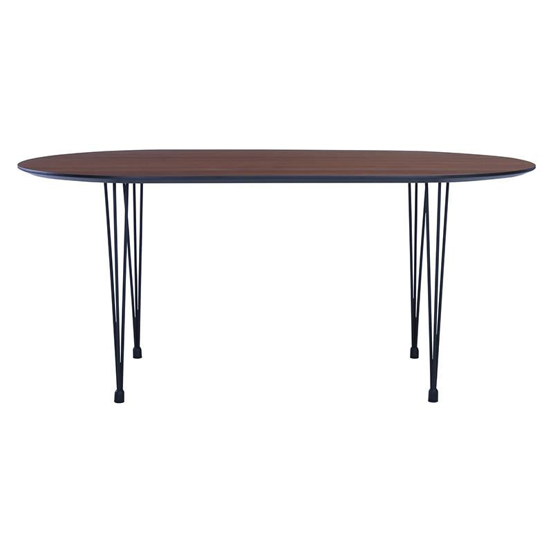 Omeo Dining Table 1.7M - Walnut/Blk